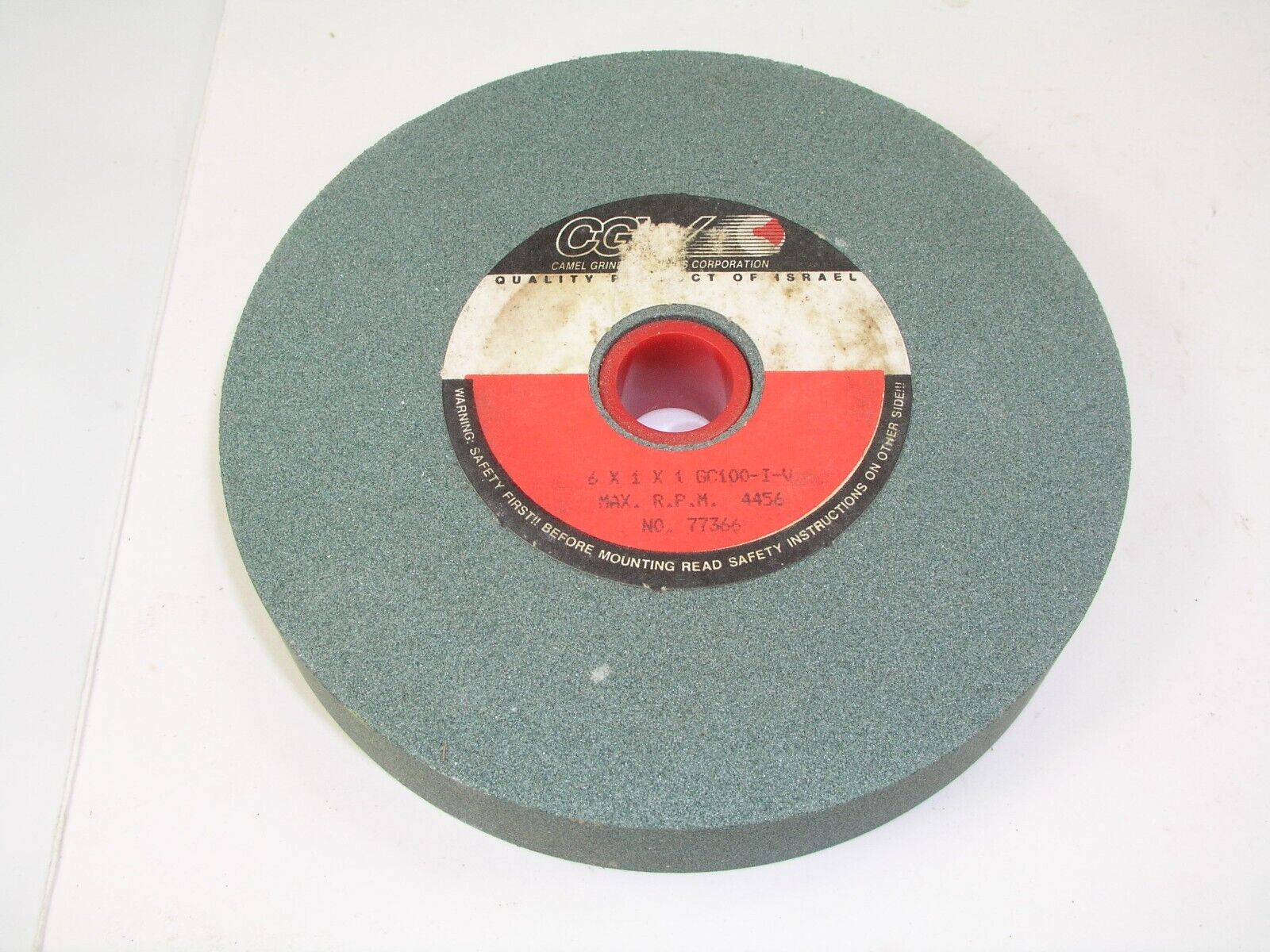 100 Grit 6" Grinding Wheel, 1" Wide, Camel CGW GC100-I-V Main Image 100 Grit 6" Grinding Wheel, 1" Wide, Camel CGW GC100-I-V - Image 1