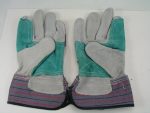 5 Pair Split Cowhide Leather Work Gloves, Large