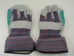 5 Pair Split Cowhide Leather Work Gloves, Large - Image 3