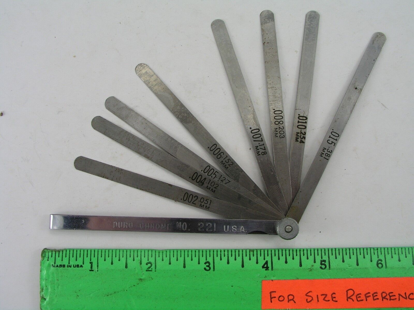 Feeler Gage Set, Vintage Duro Chrome No. 221 Main Image Feeler Gauge Set, Vintage Duro Chrome No. 221 - Image 1