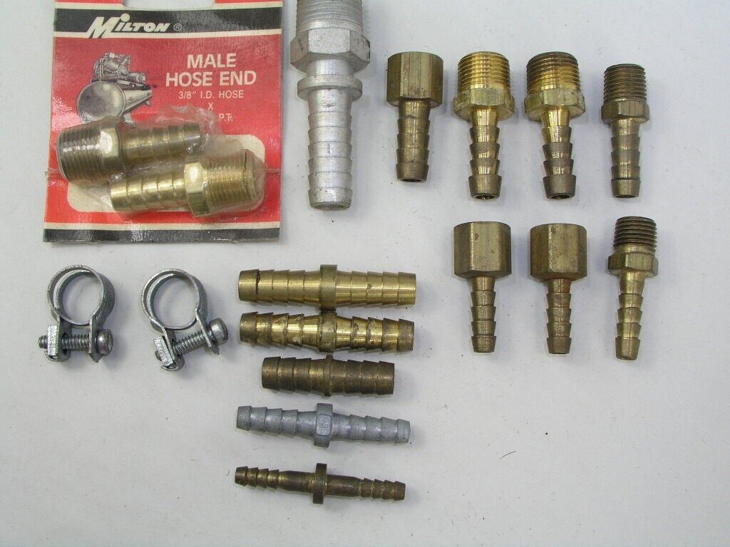 17pcs Hose Fittings Lot, Hose to Hose, Hose to NPT Thread Main Image 17pcs Hose Fittings Lot Hose to Hose and Hose to NPT Thread - Image 1