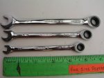 3pc Combination Ratcheting Gear Wrench Set Husky 3/8" 5/16" 1/4" - Image 2