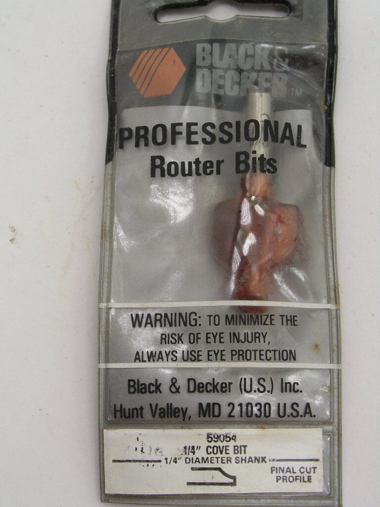 OLYMPUS DIGITAL CAMERA 1/4" Cove Router Bit with 1/4" Shaft, B&D 59054 - Image 1