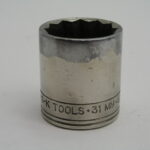 31mm  1/2" Drive 12pt Socket SK 40331 Vintage Tools Logo