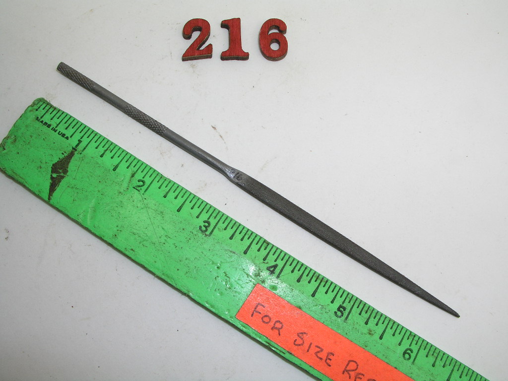 OLYMPUS DIGITAL CAMERA Oval Taper Needle File Cut #0 Nicholson USA, lot 216 - Image 1
