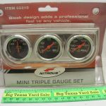 3pc Automotive Gauge Set with Bracket Nitrous 65210