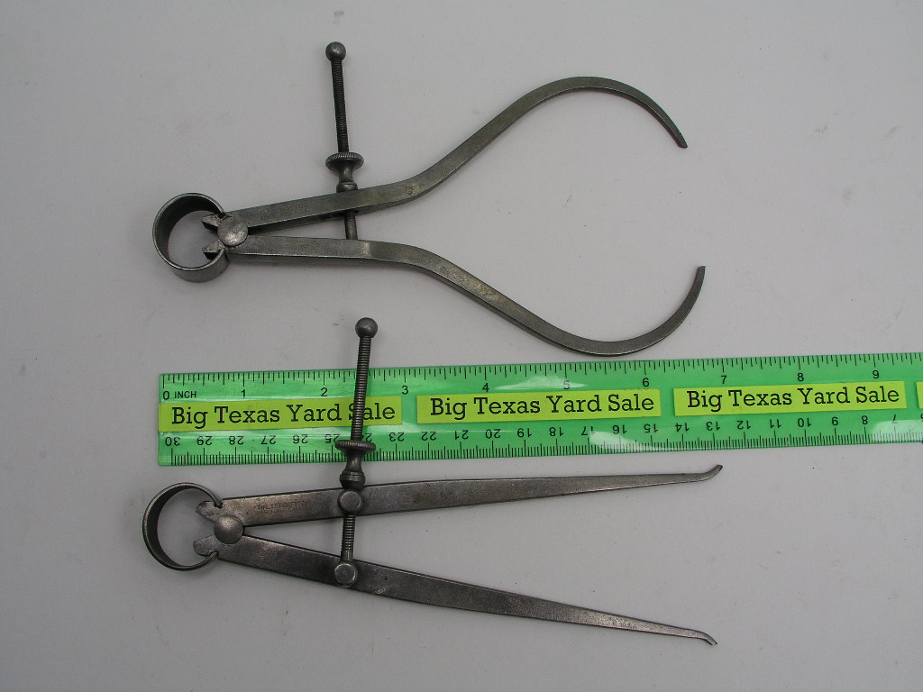 OLYMPUS DIGITAL CAMERA 7" Leg Starrett Inside and Outside Bow Caliper Set - Image 1