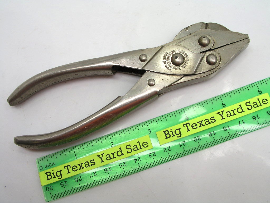 P1010348 Vintage Sargent & Co Parallel Jaw Pliers - Image 1